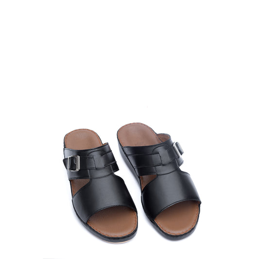 ١٣- كلاسيك ٧١٢ - أبيض التاج وأسود بنقشة النعامة