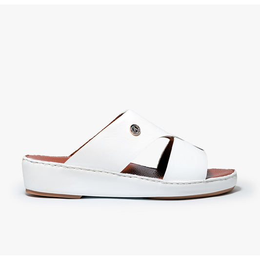 جلد بقرة أبيض + جوارب بلون أسمر فاتح