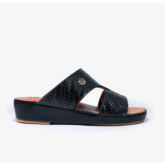 نسيج أسود فاخر + جوارب بلون أسمر فاتح