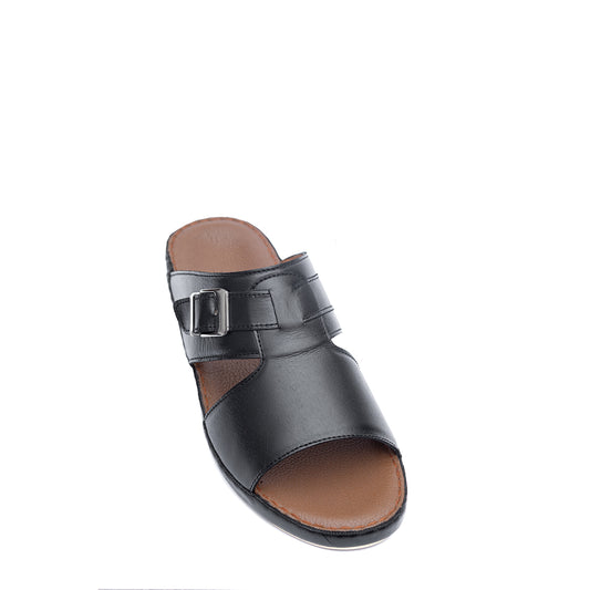 ١٣- كلاسيك ٧١٢ - أبيض التاج وأسود بنقشة النعامة