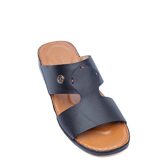 أمـافي بريـميو ٥١٠ - تصميم التاج مع غرزة وسطية (أسود + بيج)