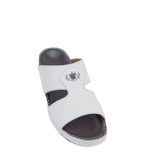 13- Classic 712 - White Crown and Black Ostrich Print