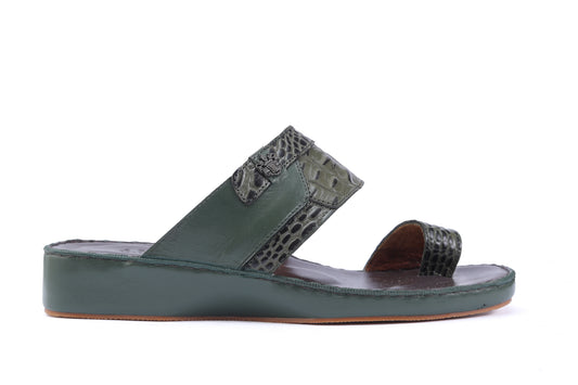 PREMIO 802 A - CROCODILE PATTERN OLIVE GREEN