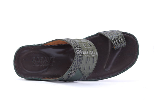 PREMIO 802 A - CROCODILE PATTERN OLIVE GREEN