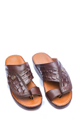 CLASSIC 715 - CROC TRIPLE STITCH BROWN