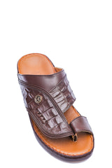 CLASSIC 715 - CROC TRIPLE STITCH BROWN