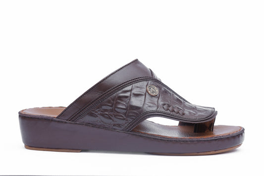 CLASSIC 715 - CROC TRIPLE STITCH BROWN