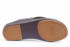 CLASSIC 715 - CROC TRIPLE STITCH BROWN
