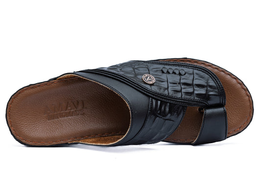 CLASSIC 715 - CROC TRIPLE STITCH BLACK