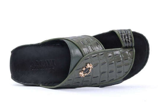 LUXURY 120 - CROC FINISH OLIVE GREEN