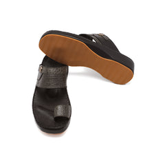 9013 - Men's Grey Crocodile Leather Slippers